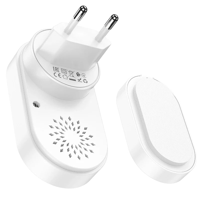 HOCO HI25 Wireless Doorbell – 60 Chimes | 150m Range | Smart Door Chime