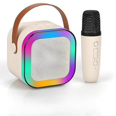 K12 Mini Karaoke Speaker – Portable Bluetooth Speaker with Wireless Microphone