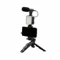 Smartphone Stabilizer with Microphone, LED Light & Handle Grip Plokama PK-771