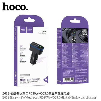 HOCO Z63B 45W dual port car charger USB-C USB-A