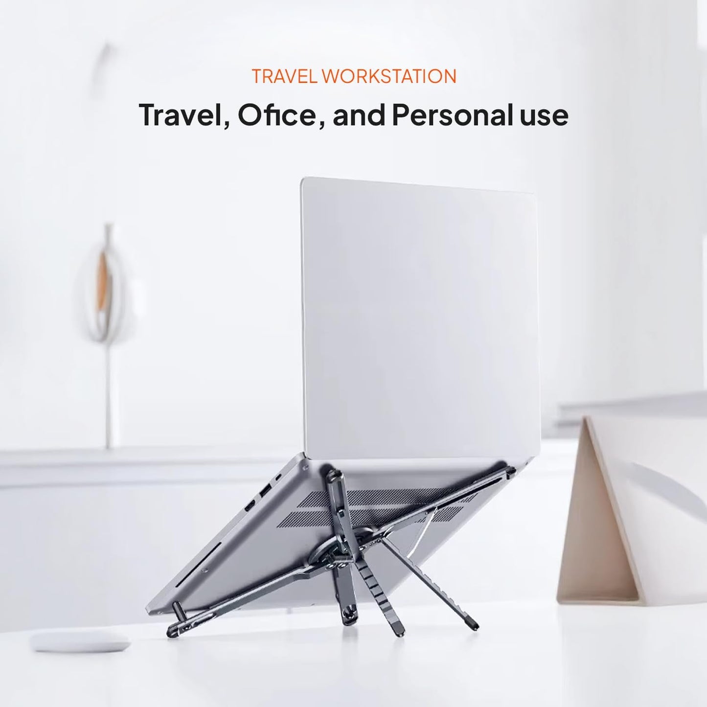 Foldable laptop stand compact portable design
