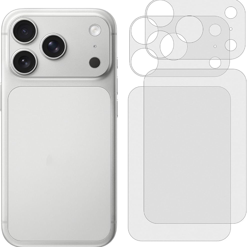 iPhone 17 Full Back & Camera Glass Protector – Clear Tempered Protection