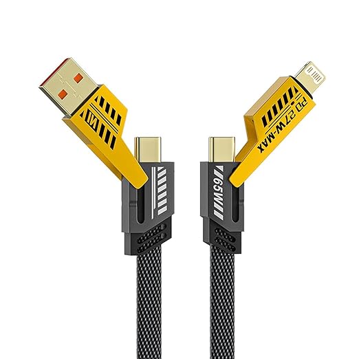 4-in-1 USB-C Charger Cable 65W – Fast Charging & Data Sync