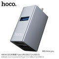 OTG 3-in-1 USB-C Hub Converter (1× USB 3.0 + 2× USB 2.0) HOCO HB54A