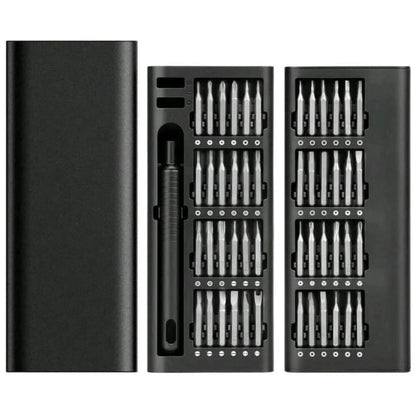 24 in 1 precision screwdriver set with multiple bits in aluminum case
