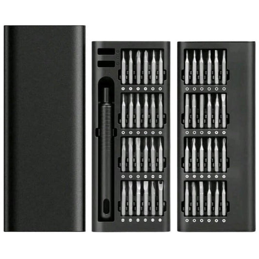 24 in 1 precision screwdriver set with multiple bits in aluminum case
