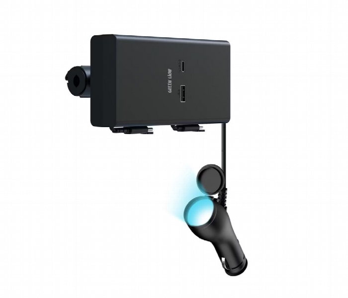 Long cable backseat car charger setup
