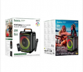 HOCO DS72 8" Portable Bluetooth Speaker 20W with Wireless Karaoke Mic & RGB Lights