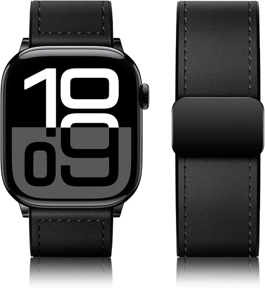 Magnetic Leather Apple Watch Band – Premium Comfort Strap