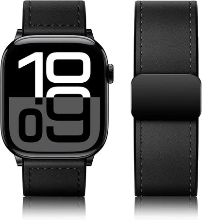Magnetic Leather Apple Watch Band – Premium Comfort Strap