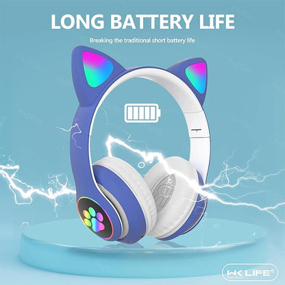 Cat Ear Wireless Headphones – RGB Light, Bluetooth & Long Battery Life