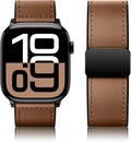 Magnetic Leather Apple Watch Band – Premium Comfort Strap
