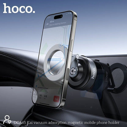HOCO DCA65 magnetic phone holder mounted on a windscreen