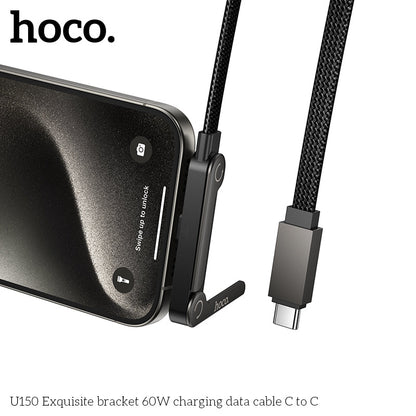HOCO U150 USB C charging cable with phone holder stand
