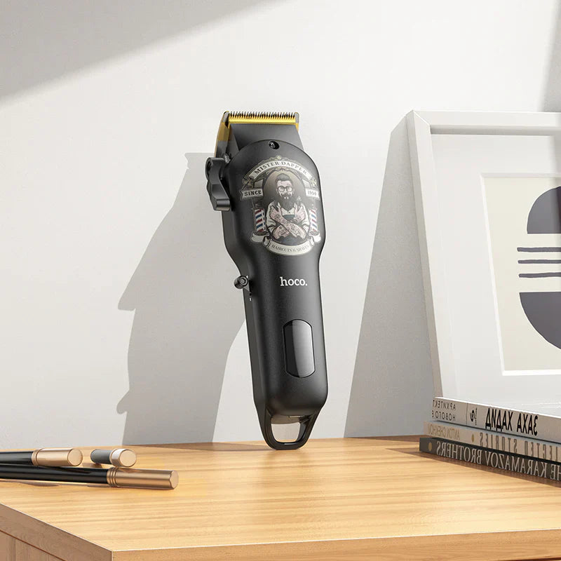 Electric Hair Clipper with Digital Display (Black & Gold) HOCO HP20