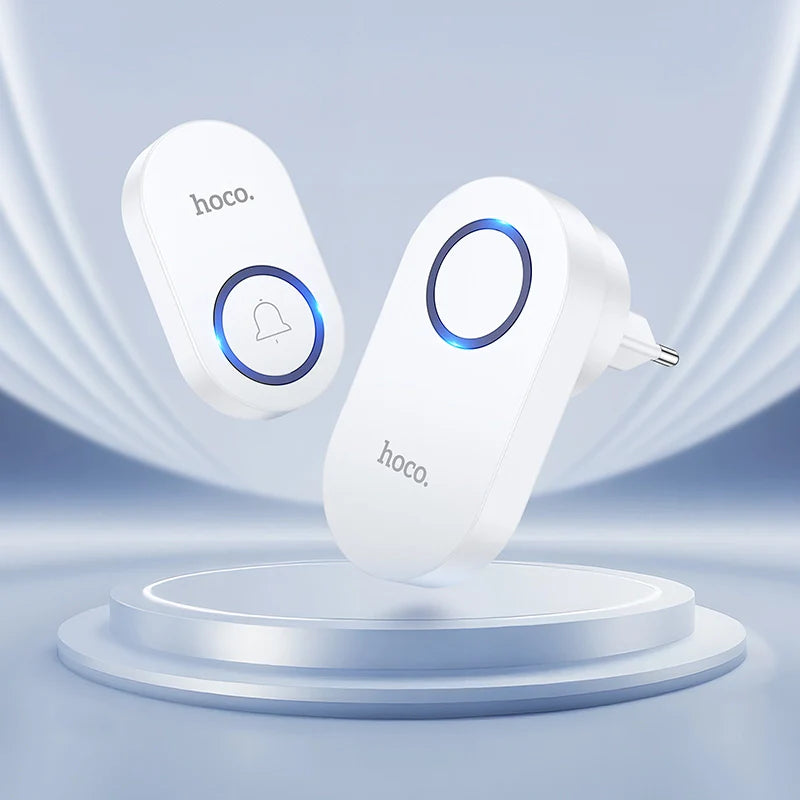 HOCO HI25 Wireless Doorbell – 60 Chimes | 150m Range | Smart Door Chime