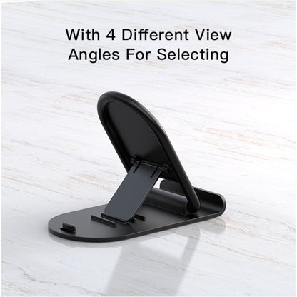 Yesido C141 folding desktop phone stand black - folded flat