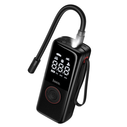HOCO ZP18 portable smart air pump black with inflation hose
