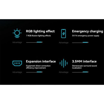 Yesido HB25 USB Hub with RGB Headphone Stand - 3 Ports + 3.5mm