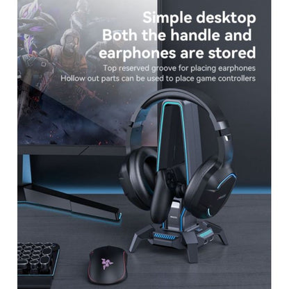 Yesido HB25 USB Hub with RGB Headphone Stand - 3 Ports + 3.5mm