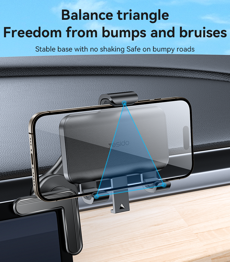 Yesido C250 360 Rotating Screen Snap-on Press Clip Phone Holder