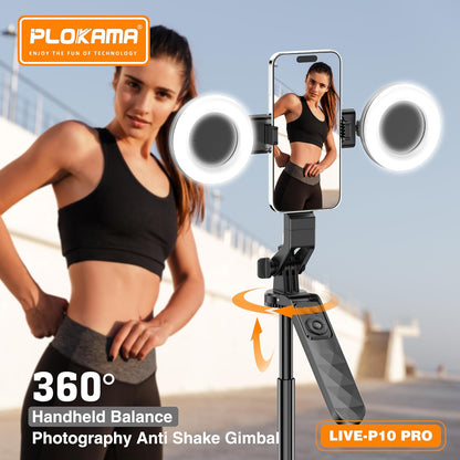 Plokama selfie stick tripod with Bluetooth remote control
