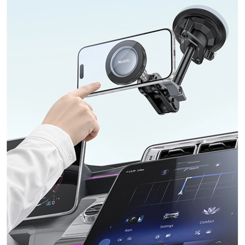 Yesido C323 15W Magnetic Wireless Charging Car Phone Holder