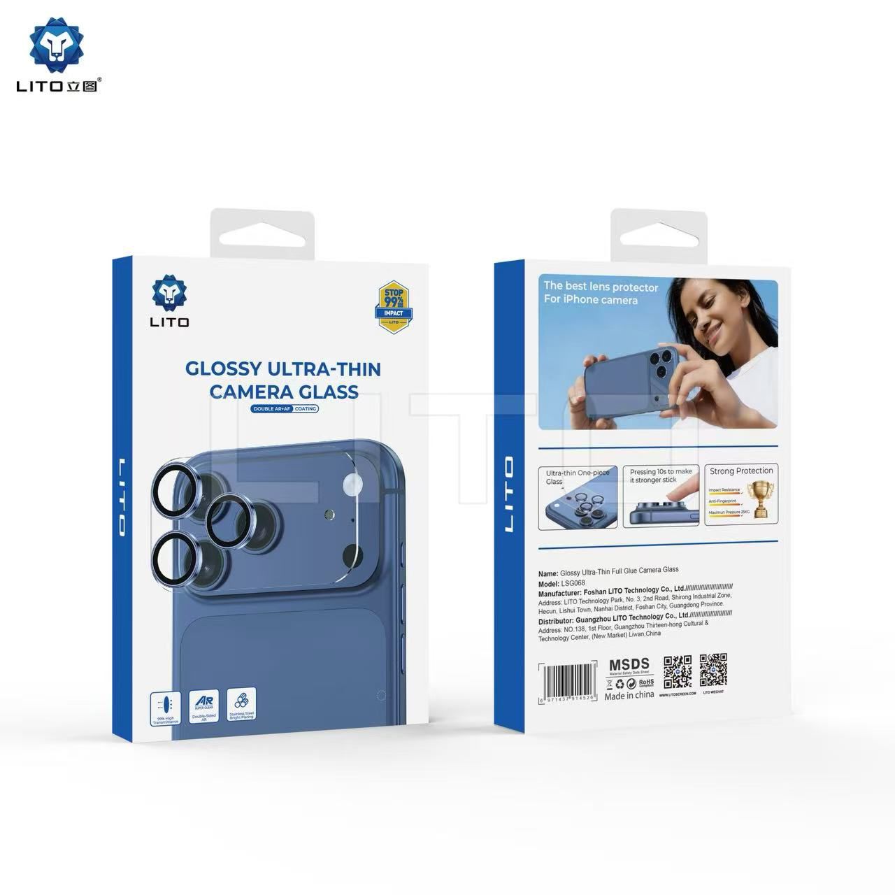 Lito Glossy Ultra Thin Camera Glass – Tempered Lens Protector for Smartphone Camera
