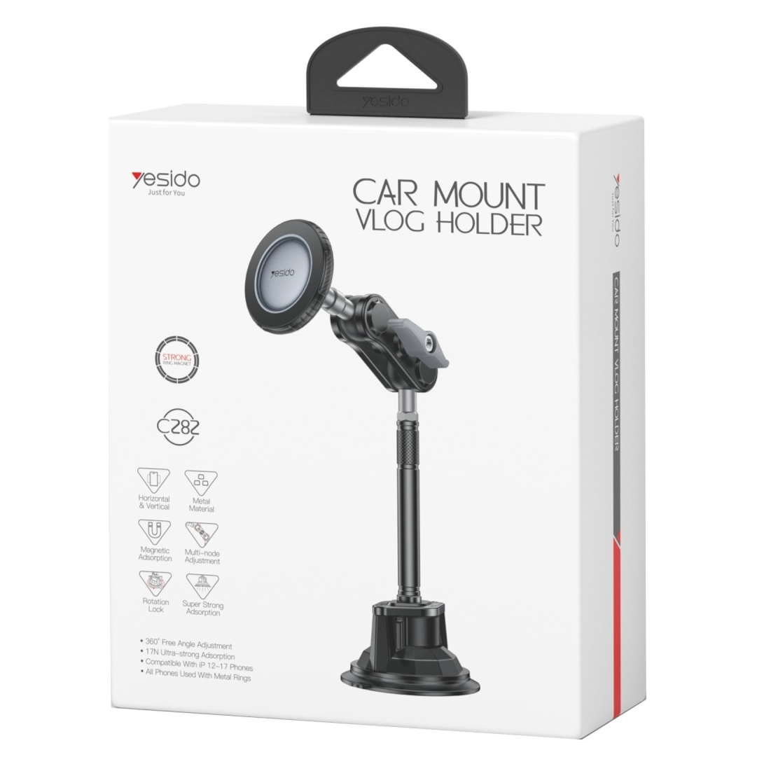 Yesido C323 15W Magnetic Wireless Charging Car Phone Holder