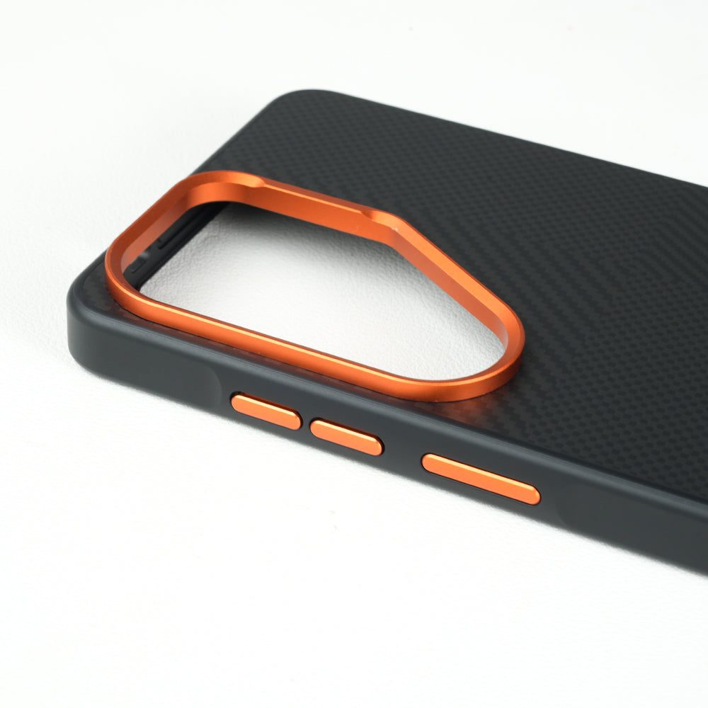 Nexera Samsung S25 Ultra & S26 Ultra Carbon Fiber Case with Metal Frame – Magnetic & Shockproof
