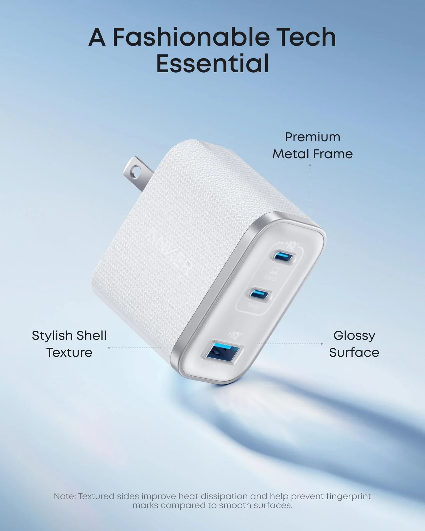 Anker Nano 70W 3-Port Charger Black – Compact Pocket Size