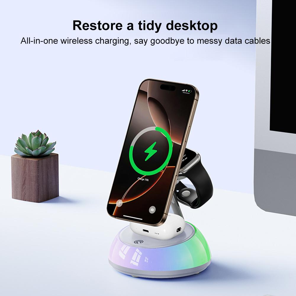 Yesido DS31 Charging Stand – Phone, Watch and Earbuds Positions
