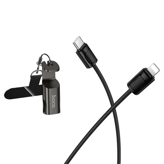 3-in-1 Charging Data Cable Usb-C (35cm) with Holder & Lanyard HOCO XI26