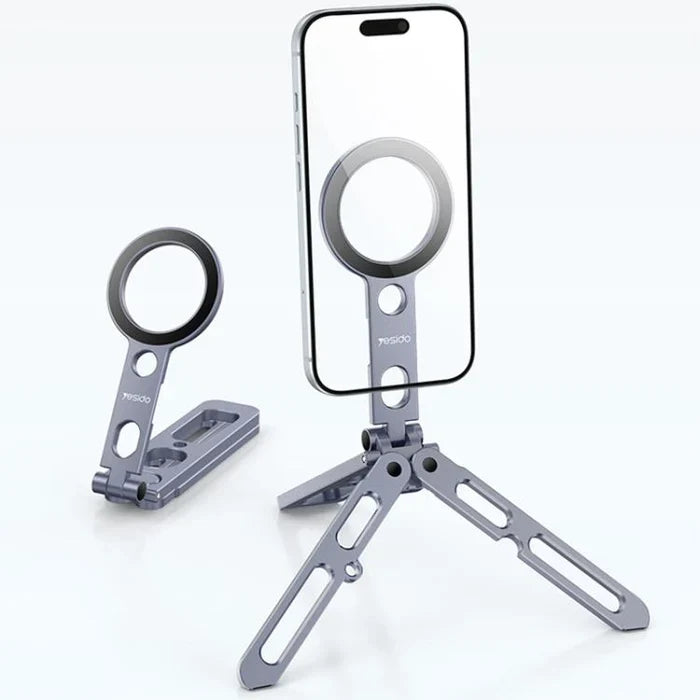 Yesido C231 magnetic folding tripod and selfie stick in tarnish