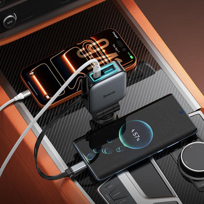 HOCO Z67 Triunfar PD60W car charger with telescopic USB-C cable
