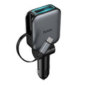 HOCO Z67 Triunfar PD60W Car Charger with Telescopic USB-C Cable