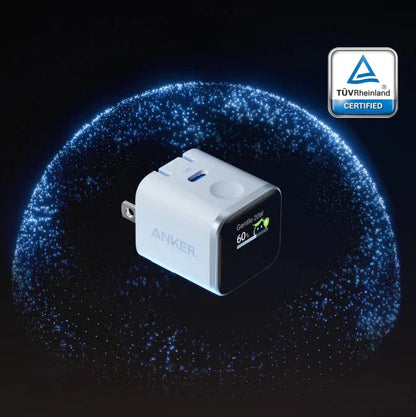 Anker Nano Charger 45W with smart display screen
