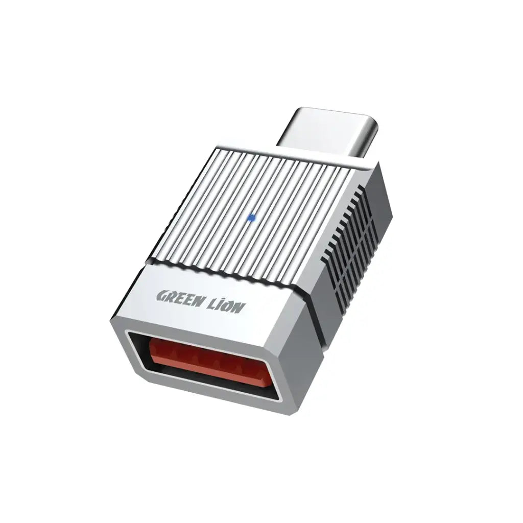 Green Lion 2 in 1 OTG adapter USB A to USB C compact design