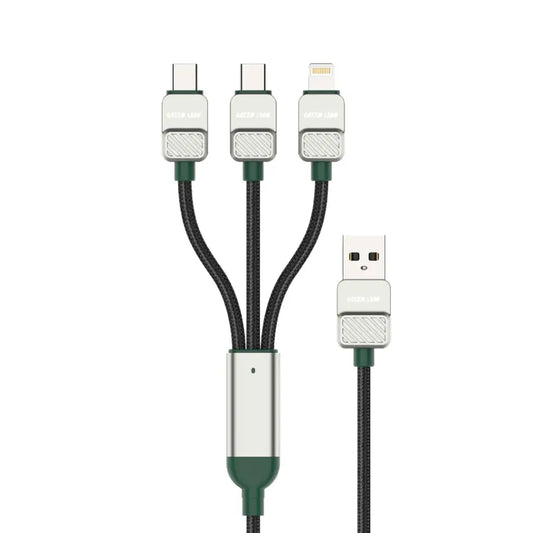 Green Lion 3-in-1 braided charging cable 60W
