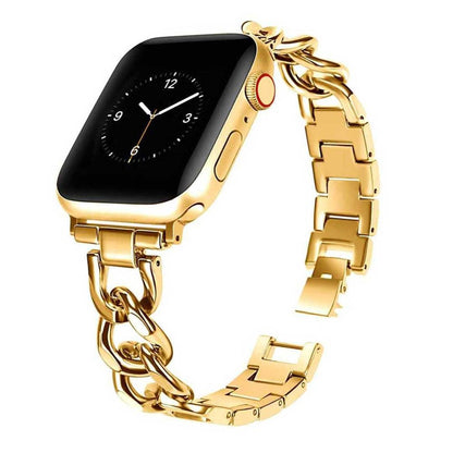 Green Lion Bella Watch Band in gold, compatible with 42/44/45/46/49MM watches.
