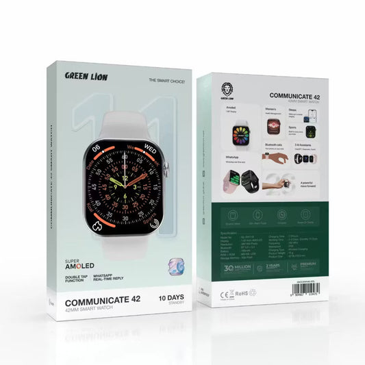 Green Lion Communicate 42 Smart Watch – WhatsApp | Amoled screen