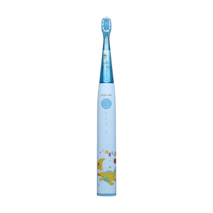 Green Lion kids electric toothbrush with colorful design and LED lights
