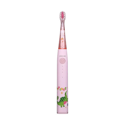 Green Lion children toothbrush with soft bristles and ergonomic handle