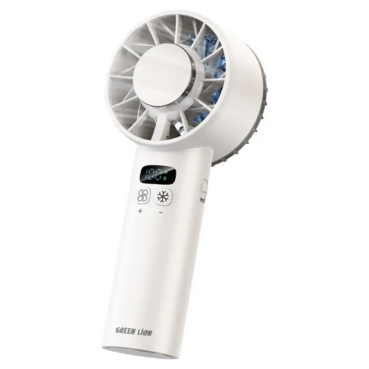 Green Lion Windix Pro handheld cooling fan in white

