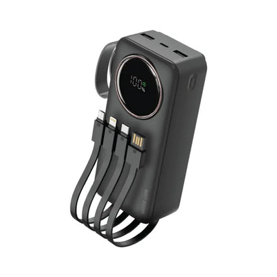 Green Lion Power Pulse 30000mAh Power Bank | Built-in Cables | PD & QC 22.5W | Digital Display