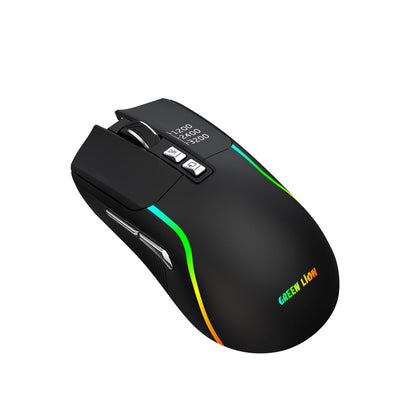 Green Lion Rechargeable Gaming Mouse – High-Precision Wireless RGB
