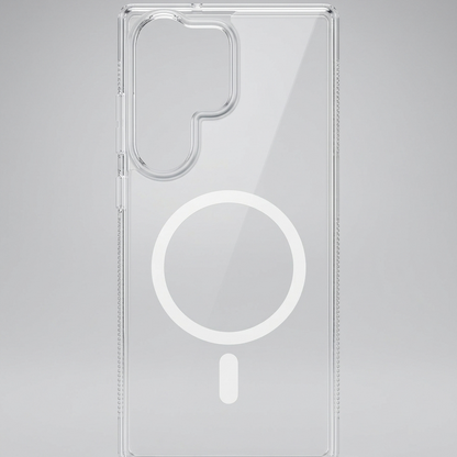 Transparent Samsung magnetic case anti-yellow slim design