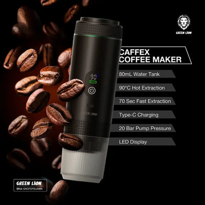 Green Lion Caffex Coffee Maker 72W – Compact Electric Coffee Machine