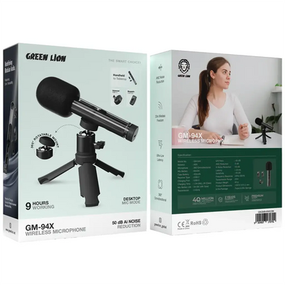 Wireless Microphone Green Lion GM-94X – AI Noise Reduction USB-C