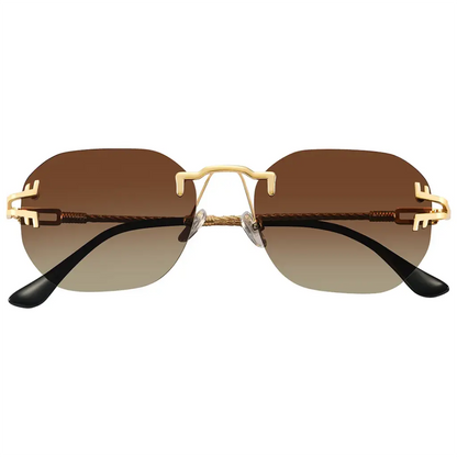 Green Lion Selvante sunglasses worn outdoors

